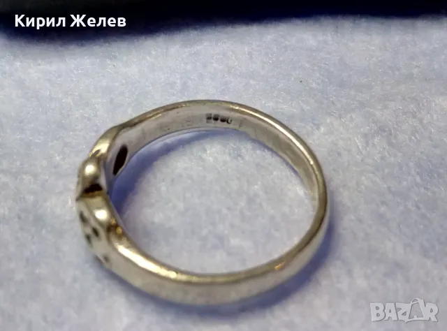 СТАР СССР СРЕБЪРЕН ПРЪСТЕН СРЕБРО 925 с ПЕЧАТ Б925 СЪРП и ЧУК в ПЕТОЛЪЧКА с ГНЕЗДА За КАМЪЧЕТА 50102, снимка 2 - Антикварни и старинни предмети - 50136093