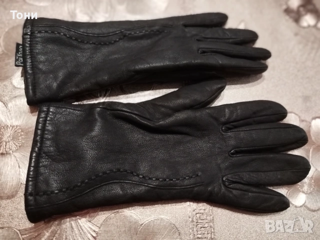 Нови Дамски Топли Ръкавици Изцяло от Естествена Кожа S