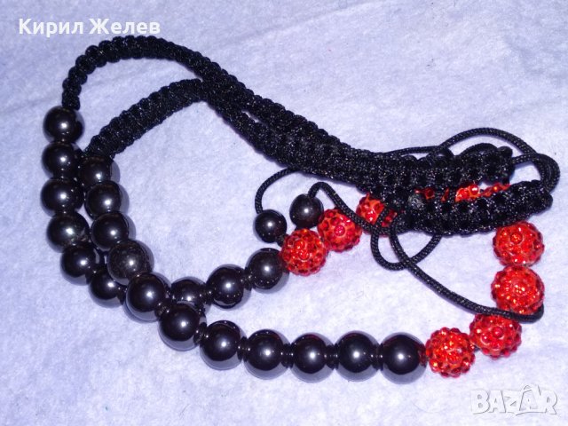 СТИЛНО КРАСИВО АРТ КОЛИЕ от ПОЛИРАН МАГНЕТИТ и ФАСЕТИРАНИ ИСКРЯЩИ КРИСТАЛИ ХЕНД МЕЙД БИЖУ 38710, снимка 15 - Колиета, медальони, синджири - 41761834