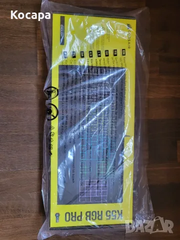 Чисто нова Геймърска Клавиатура Corsair K55 Pro RGB, снимка 3 - Клавиатури и мишки - 56065926