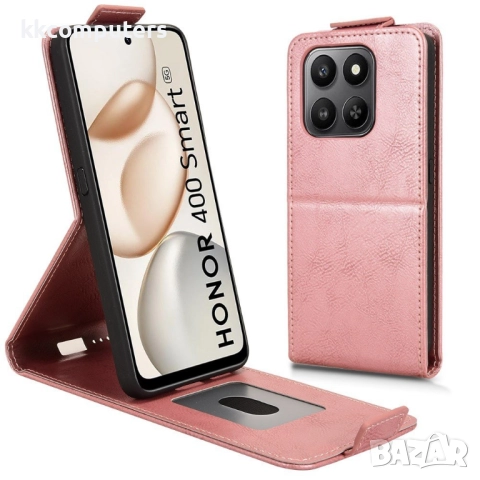 Кожен флип калъф за Honor X7d / 400 Smart- Стенд и Холдер за Карти, вкл. Протектор, 4 Цвята, снимка 3 - Калъфи, кейсове - 52467193