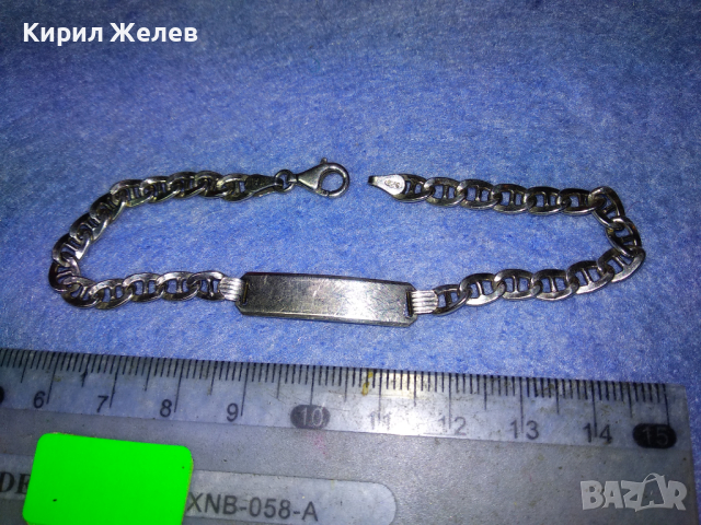 ПРЕКРАСНА ИТАЛИАНСКА СРЕБЪРНА ГРИВНА СРЕБРО 925 ITALY с БЯЛА ПОЗЛАТА ВИНТИДЖ ПЛЕТКА 43212, снимка 4 - Гривни - 44692247