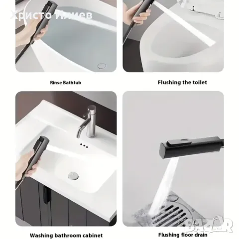 Сива Душ система със стенен термостатен смесител тип пиано 4 функции Сив, снимка 6 - Смесители - 49618710