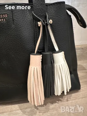 GUESS дамска чанта в черно, снимка 3 - Чанти - 50329160