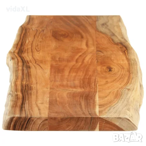 vidaXL Плот за маса, 180x40x3,8 см, правоъгълен, акация масив, жив ръб, снимка 3 - Етажерки - 56147294