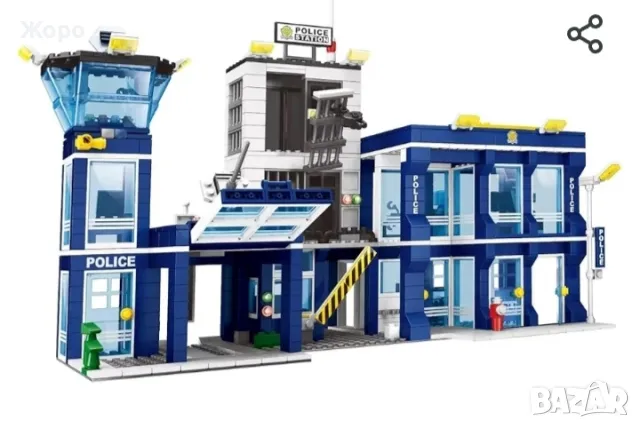 Детски конструктор полицейски участък"бягство от затвора"1145 елемента 0230960, снимка 10 - Коли, камиони, мотори, писти - 47610449