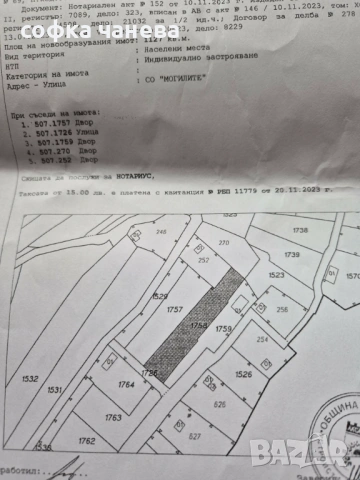 Продавам парцел с ПУП, СО"Могилите", местн. Камарата с Киево, обл Варна