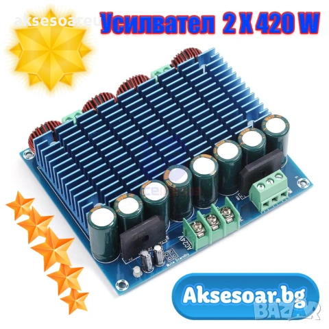 Нов TDA8954TH Двуканален 420 W x 2 клас D цифров аудио стерео усилвател HI-FI модул на платка XH-M25, снимка 4 - Ресийвъри, усилватели, смесителни пултове - 53782998