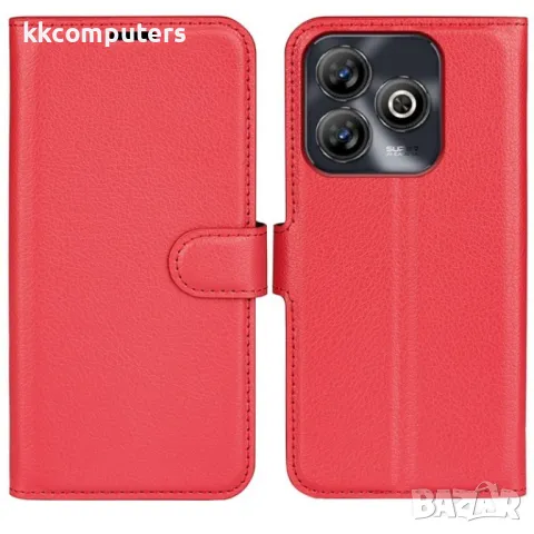 ZTE Blade A75 4G Litchi Texture Wallet Калъф и Протектор, снимка 4 - Калъфи, кейсове - 49889934