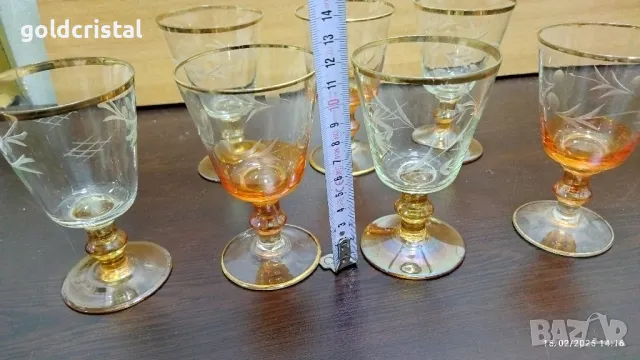 ретро стъклени чаши , снимка 3 - Антикварни и старинни предмети - 49144635