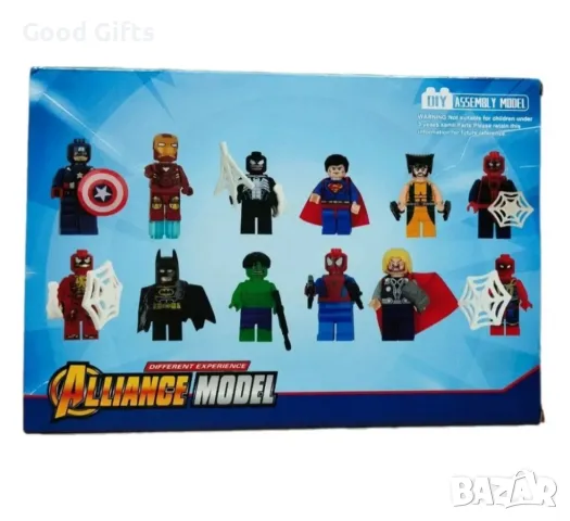 Комплект 12 броя фигурки тип Лего Спайдърмен Avengers Непобедимите, снимка 2 - Фигурки - 48994552