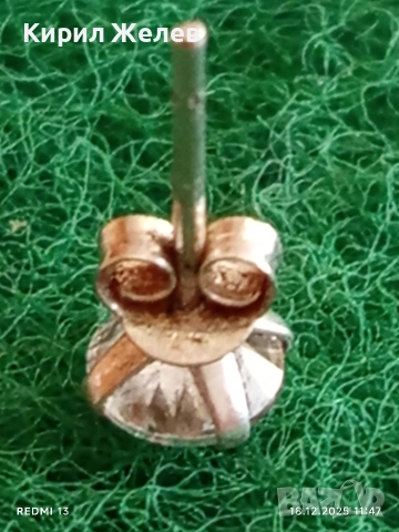 Елегантна сребърна обеца с инкрустиран цирконий ръчна изработка 78910, снимка 4 - Обеци - 52835139