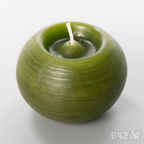 Комплект свещи, овални, 6 бр., маслиненозелени 6.5x8 см, време на горене ок. 28 часа , снимка 4 - Декорация за дома - 34533102