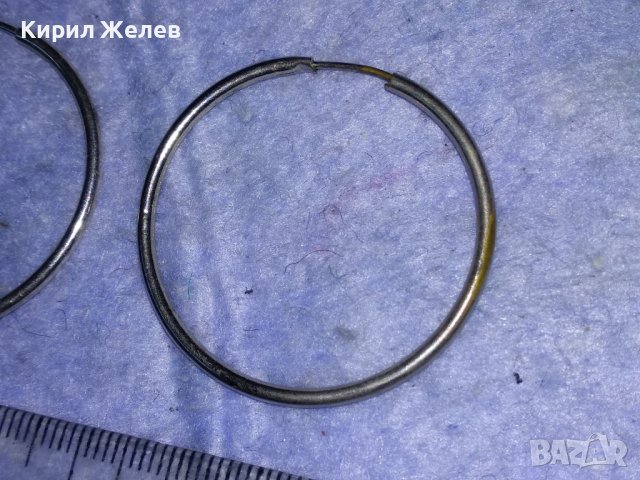КЛАСИЧЕСКИ РЕТРО АРТ ОБЕЦИ ЕДНАТА СРЕБЪРНА СРЕБРО 925 ДРУГАТА е ПОСРЕБРЕНА БЛАГОРОДНА СТОМАНА 13905, снимка 10 - Обеци - 40921532