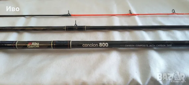 Рядък винтидж комплект Abu Garcia Conolon 800 Quiverlite (3.53m) + Макара Cardinal 52, снимка 10 - Въдици - 55784878