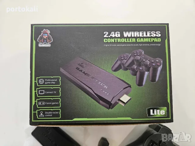 +Гаранция! TV игра игри конзола безжични джойстици, 10000 игри и HDMI/4К качество / 64GB памет, снимка 5 - Други игри и конзоли - 49871609