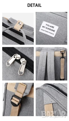 2 в 1 бебешка чанта, раница за бебешка количка, кошара, повивалник, снимка 9 - Раници - 52208425