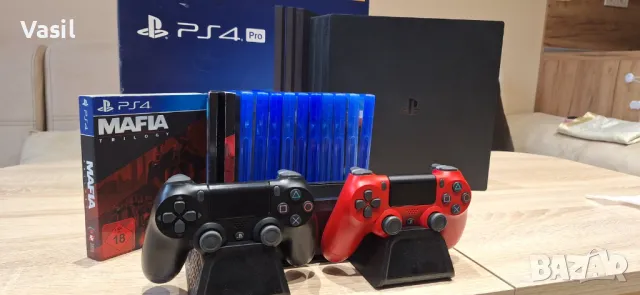 🎮 ПРОДАВАМ PlayStation 4 Pro + 2 джойстика, охладител и 13 игри! 🎮, снимка 4 - PlayStation конзоли - 48213541