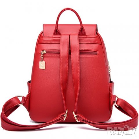 Дамска раница Renata Red, снимка 10 - Раници - 41479247