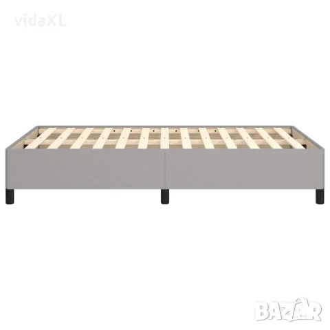 vidaXL Рамка за легло без матрак, светлосива, 120x200 см, плат, снимка 6 - Спални и легла - 56147204