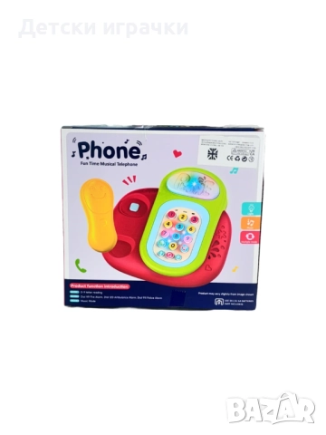 Детска играчка телефон – със светлини и звуци за интерактивно обучение и забавление, снимка 3 - Образователни игри - 52666781
