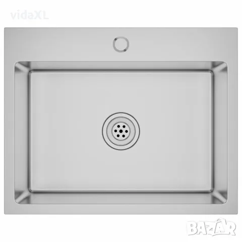 vidaXL Ръчно изработена кухненска мивка, неръждаема стомана
