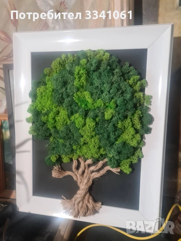 Картина пано ,,Дървото на живота,,от Скандинавски мъх, снимка 2 - Декорация за дома - 53290718