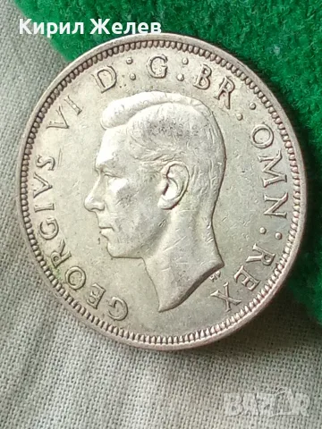 Британска сребърна монета от половин крона 1940 година 53544, снимка 6 - Нумизматика и бонистика - 56194435