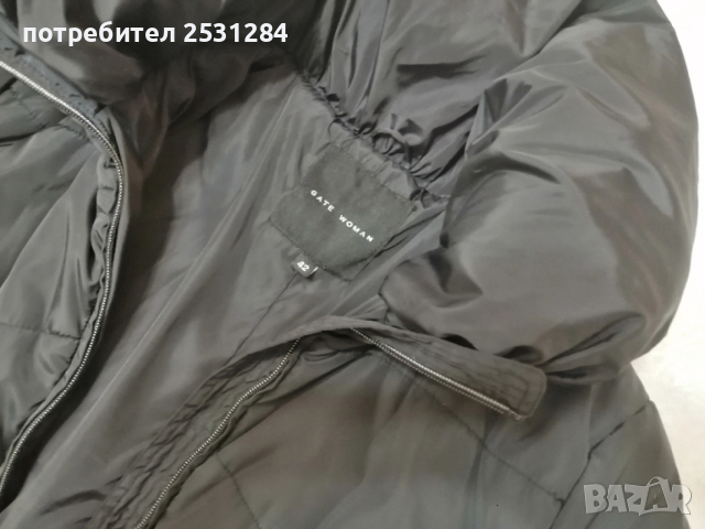 Зимно черно яке, като ново, без забележки , снимка 4 - Якета - 52539693