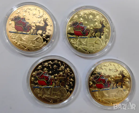 Подаръчна Коледна монета плакет , снимка 3 - Нумизматика и бонистика - 48364956