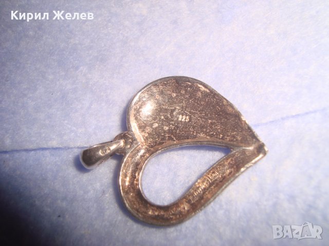 КРАСИВО СРЕБЪРНО СЪРЦЕ СРЕБРО 925 РЪЧНА МАЙСТОРСКА ИЗРАБОТКА АРТ МЕДАЛЬОН 25623, снимка 5 - Колиета, медальони, синджири - 35937659