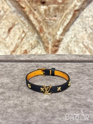 Кожена гривна Louis Vuitton Неръждаема стомана, устойчива на цветове 💯 С фирмена кутия 🎁