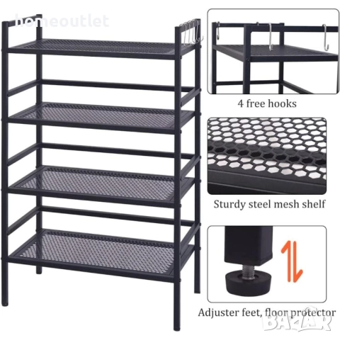 ПРОМОЦИЯ Метален стелаж за съхранение с висока товароносимост JINHUI X001GQAQYF, снимка 5 - Етажерки - 52801266