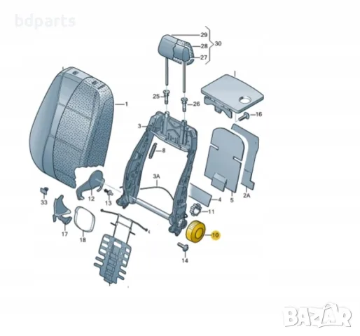 Дръжка за регулиране на седалка, Audi, Volkswagen, Бежов, снимка 5 - Части - 56142741