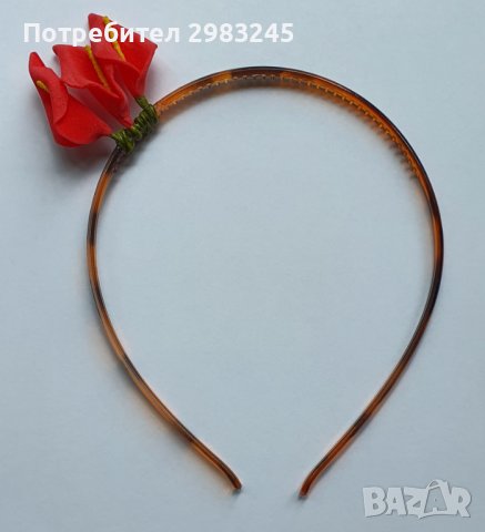 Диадема украсена с цветя , снимка 1 - Аксесоари за коса - 41509241