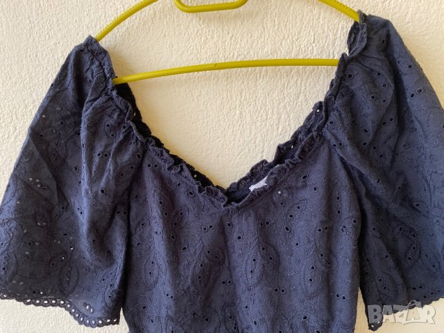 Блузка H&M бродирана материя - С, снимка 2 - Корсети, бюстиета, топове - 40939788