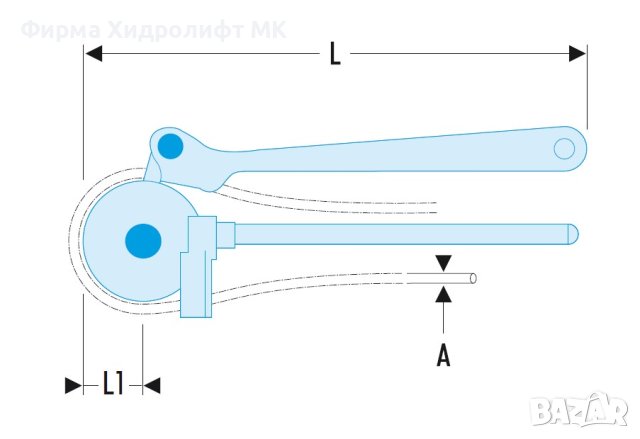 FACOM 344A.10 Инструмент за огъване на тръби с диаметър 10мм., снимка 3 - Други инструменти - 34422884
