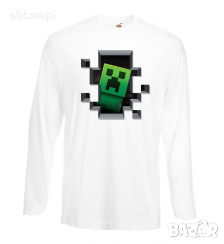 Мъжка тениска Creeper Face 4,Minecraft,Игра,Забавление,подарък,Изненада,Рожден Ден., снимка 17 - Тениски - 36492807