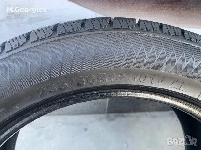 4бр. ПОЧТИ НОВИ ЗИМНИ ГУМИ  235/50/18 101V XL- 8 mm  DOT 2023, снимка 5 - Гуми и джанти - 30616818