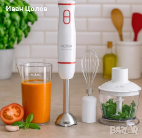 Пасатор Solac от неръждаема стомана за блендиране, приготвяне на крем супи, сосове и смутита., снимка 1