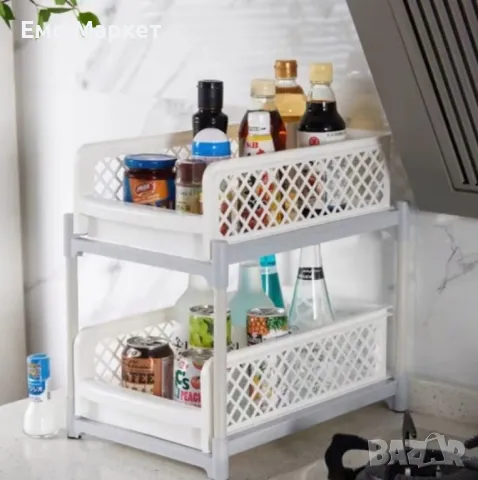 Органайзер с плъзгащи се два рафта, снимка 5 - Органайзери - 49094344