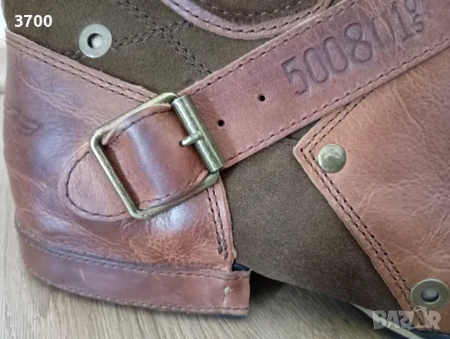 Боти естествена кожа, моторджийски, рокерски, снимка 5 - Мъжки боти - 49968625