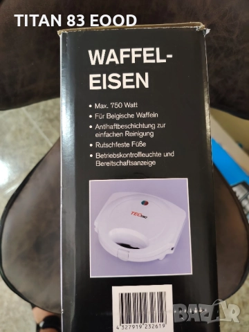 Гофретник TecTro 750W, снимка 2 - Гофретници - 51497647