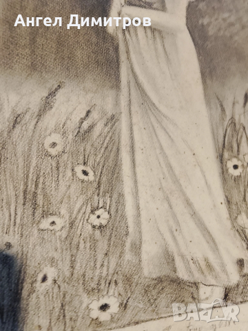 Стара графика подписана , снимка 4 - Антикварни и старинни предмети - 51724822