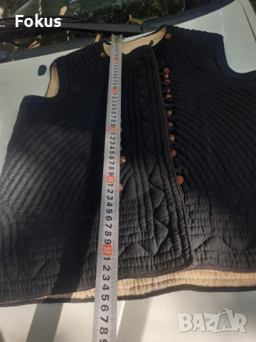 Стара възрожденска дреха елек елече антерия носия - черно, снимка 6 - Антикварни и старинни предмети - 53273434