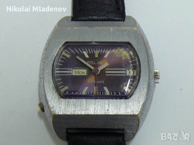 Съветски ПОЛЕТ/POLJOT Автоматичен Мъжки ръчен часовник, работещ!, снимка 12 - Мъжки - 53180601