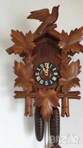 Стенен часовник с кукувица - Шварцвалд, снимка 4 - Антикварни и старинни предмети - 44617015