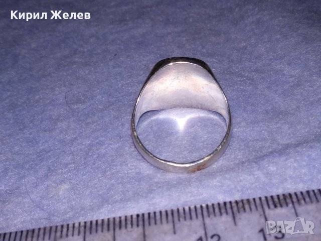 АРИСТОКРАТИЧЕН МАСИВЕН СРЕБЪРЕН ПРЪСТЕН ПОЛИРАНО до ОГЛЕДАЛЕН БЛЯСЪК СРЕБРО 925 РЪЧНА РАБОТА 38744, снимка 11 - Пръстени - 41741231