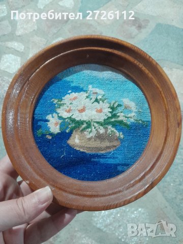 Дървена кора декорация Глинен съд и Гоблен , снимка 5 - Декорация за дома - 42288548