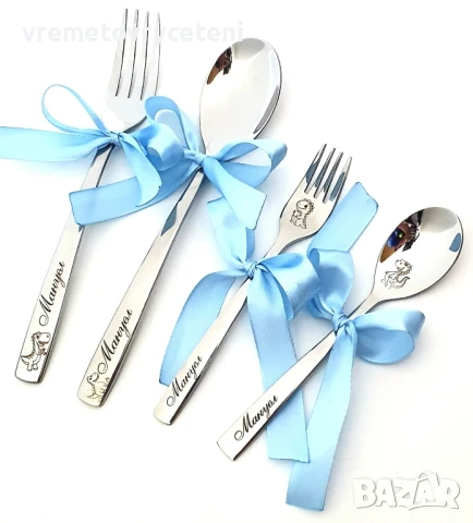 Гравирани детски прибори/ лъжица, снимка 15 - Прибори, съдове, шишета и биберони - 31144254